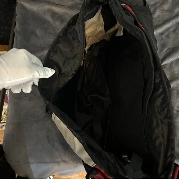 LL BEAN Messenger & Computer Bag Gently Used Black and Red Vintage - Picture 7 of 13